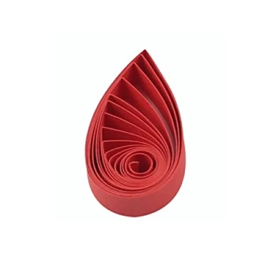 Image of ODETOJOY Paper Quilling Strips 10mm Craft Papers Single Color Red Cranberry for DIY Crafts 120pc