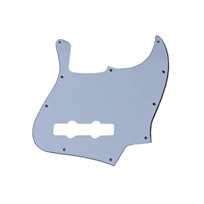 Image of KAISH 4 String J Bass Style Pickguard Pick Guard Scratch Plate for USA/Mexico Jazz White 3 Ply