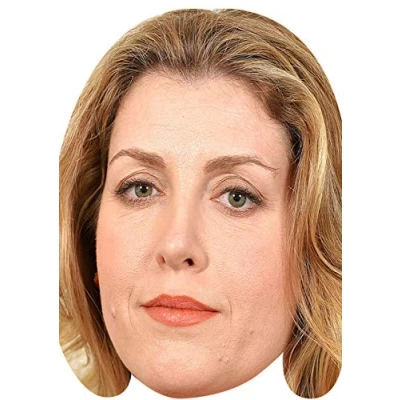 Image of FoxyPrinting Penny Mordaunt Celebrity Politician Cardboard Party Face Mask Fancy Dress