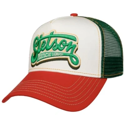 Image of Stetson Lettering Trucker Cap Men Baseball mesh Snapback, with Peak Summer Winter One Size Green