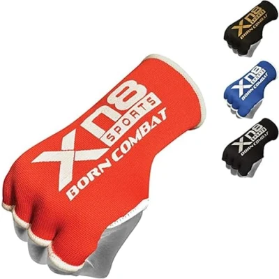 Image of XN8 Boxing Hand Wraps Inner Gloves for Punching Half Finger Elasticated Bandages under Mitts Fist Protection Great MMA, Muay Thai, Kickboxing, Martial Arts Training, Combat Sports