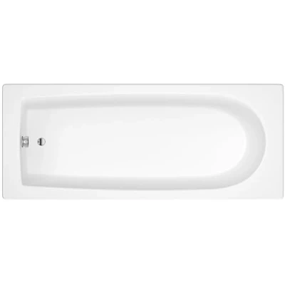 Image of Round Single Ended Straight Shower Bath with Leg Set 1700mm x 700mm