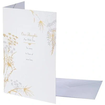 Image of Hallmark Sympathy Card Contemporary Floral Design