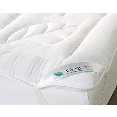 Image of Mitre Luxury Tencel Quilted Mattress Topper with Elasticated Bands Fitting King