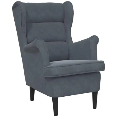 Image of vidaXL Armchair Dark grey 71 x 92 91 cm Velvet