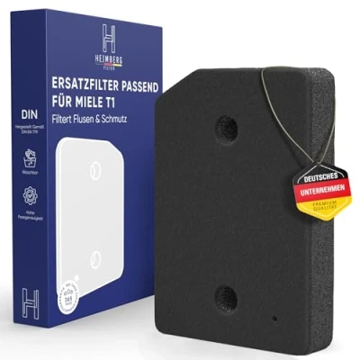 Image of Filter Fits Miele T1 9164761 Dryer Replacement for Heat Pump Lint Removal Washable Base Foam Fine/Coarse Sponge (1 Filter)
