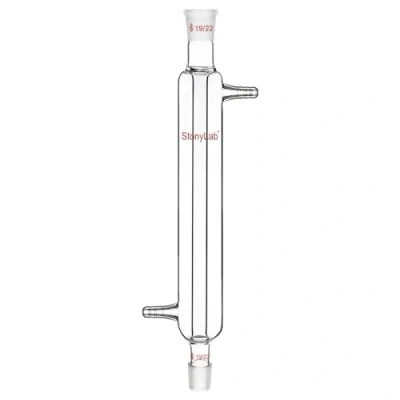 Image of stonylab Liebig Condenser with 19/22 Joint, 200 mm Jacket Length Borosilicate Glass Lab