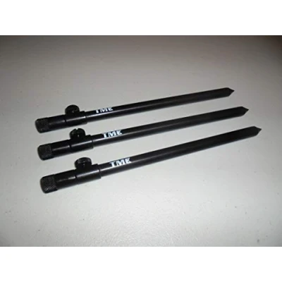 Image of TMC 3 x Aluminium Bank Sticks 20 35 cm&#039;s. Rod Rests, Buzz Bar, Alarms. Fishing