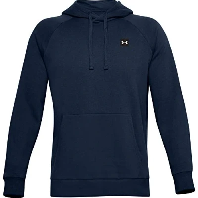 Image of Under Armour men Rival Fleece Hoodie, Men’s running hoodie with loose fit, comfortable and warm hooded jumper for