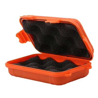 Image of VGEBY1 Waterproof Box, Shockproof Dry Storage Box for Fishing Camping Hiking Outdoor Activities(Orange L)