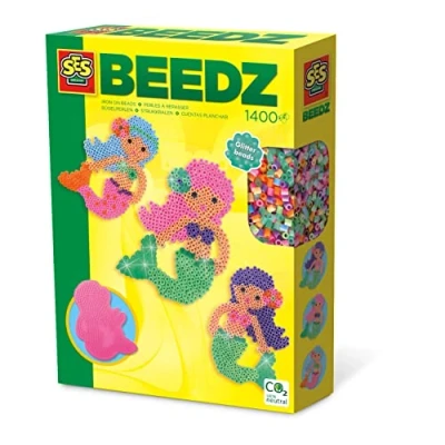 Image of SES Creative 6212&quot; Beedz Mermaid Iron on Beads Craft Set, Mixed, S