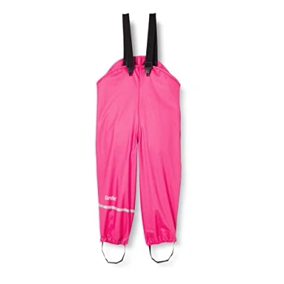 Image of CareTec Girls Overall Pu W/O Fleece Rain Trousers, Real Pink (546), 92 UK