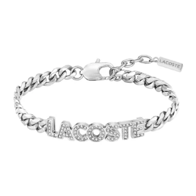 Image of Lacoste Women&#039;s SCRIPT Collection Chain Bracelet Embellished with crystals 2040062