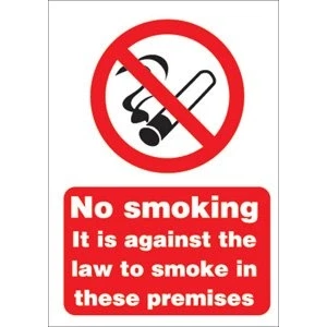 Image of Seco Legal No Smoking Self Adhesive Vinyl