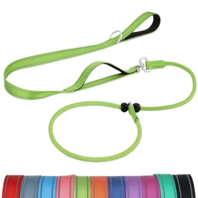 Image of Joytale Tangle Free Slip Lead for Dogs, 1.8m with Double Padded Handle, Anti Pull Training Leash Puppy Small Medium Dogs(6 18 KG), Green