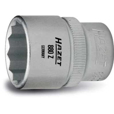 Image of HAZET 880Z 20 31.5 mm 12 Point Traction Profile Socket Chrome Plated/Polished