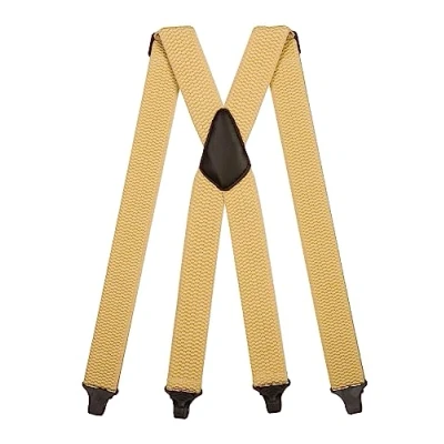 Image of Olata Heavy Duty X Shape Airport Braces/Suspenders with Plastic Clips 4cm. Light Cream