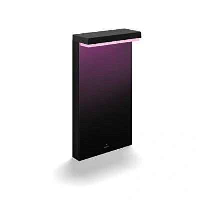 Image of Philips Hue Nyro White &amp; Colour Ambiance LED Smart Outdoor Pedestal, Black, Compatible with Alexa, Google Assistant and Apple HomeKit,915005841601