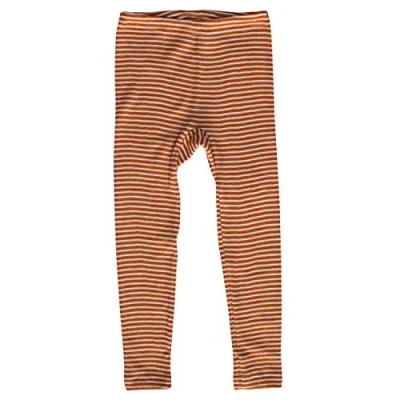 Image of Cosilana, Children&#039;s leggings, 70% wool, 30% silk, Orange natural, 92 cm
