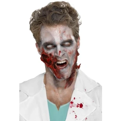 Image of Smiffys Make Up FX, Zombie Liquid Latex, Clear Low Ammonia, 473.17ml/16 US fl.oz Bottle, Cosmetics and Disguises Fancy Dress, Dress &amp; Disguises.