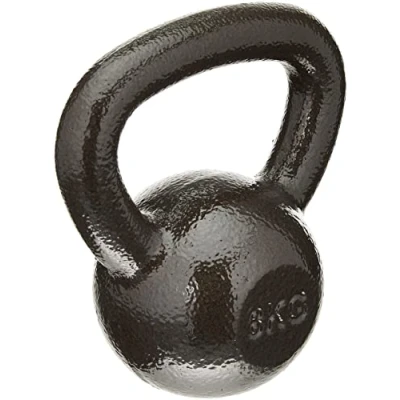 Image of Amazon Basics Cast Iron Kettlebell, 8 kg, Black