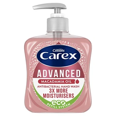 Image of Carex Advanced Care Macadamia Oil Antibacterial Hand Wash, 3x More Moisturisers, Clean &amp; Protect Hands, Bulk Buy, Pack of 6 x 250ml