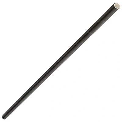 Image of Paper Bottle Straws Black 10.5inch Pack of 250