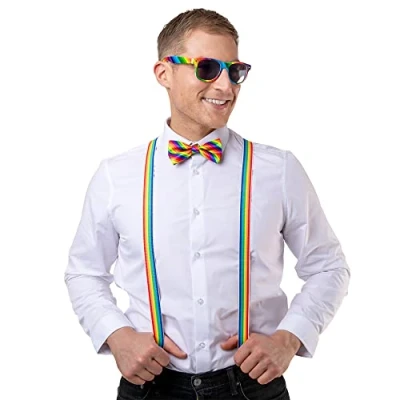 Image of Wicked Costumes Pride Rainbow 3 Piece Dress Up Kit