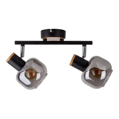 Image of Näve 1350122 ceiling light with smoked glass, two bulb
