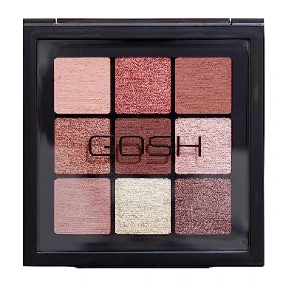 Image of GOSH Eyedentity eyeshadow palette with 9 perfectly coordinated colours in matt and metallic I for daytime make up glittery looks the evening vegan perfume free 001 Be Honest