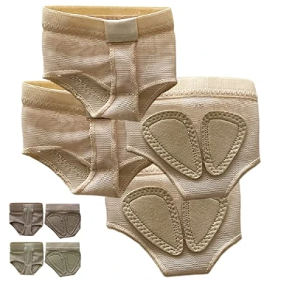 Image of DANCEYOU Dance Foot Thongs Ballet Wear Nude Lyrical Shoes Toe Pad Support, Training 2 Pairs L
