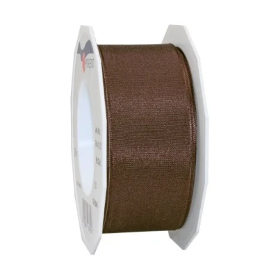 Image of C.E. Pattberg DREAM Ribbon With Wired Edges sierra brown, 20 m Gifts Band For Colourful Presents, 40 mm Width, Decorative Christmas, Easter, Baby Showers, Wedding Etc Easy To Form