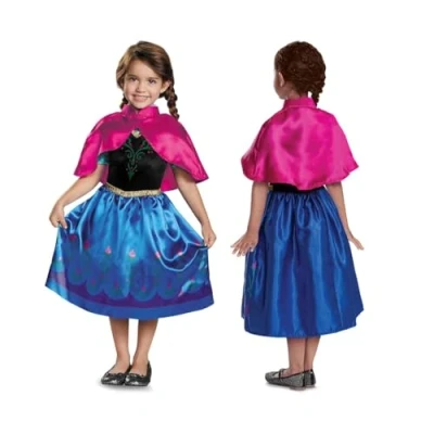 Image of Disney Official Classic Anna Dress Frozen Costume Kids Up for Girls Fancy Costumes XS