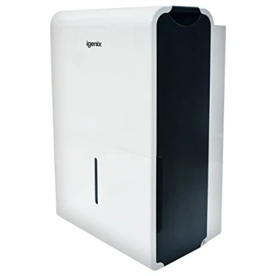 Image of Igenix IG9851 Dehumidifier, Removes 50 Litres Moisture a Day, for Damp, Mould, in Home, Kitchen, Bedroom, Caravan, Office, Garage or Bathroom, White