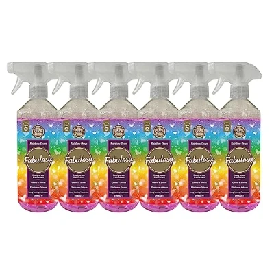 Image of Fabulosa Antibacterial Disinfectant Spray, All Purpose Multi Surface Cleaner, 500ml, 6 pack, Rainbow Drops