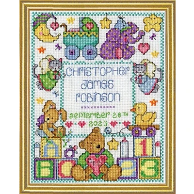 Image of Design Works Baby Sampler Cross Stitch Kit