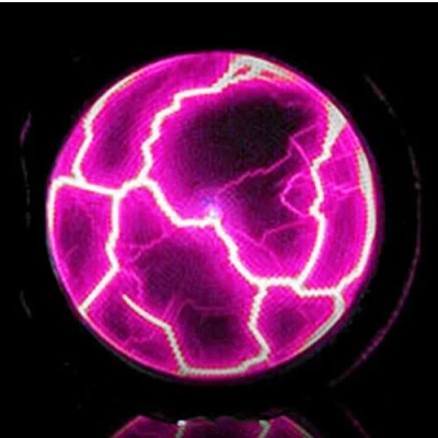 Image of Mini Fancy Pocket Plasma Disk Sensor Lighting Plate Respond To Voice Music Party Supplies (Pink)