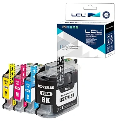 Image of LCL Compatible Ink Cartridge LC227XL LC225XL LC227 LC225 LC227XLBK LC225XLC LC225XLM LC225XLY (1Black 1Cyan 1Magenta 1Yellow) Replacement for Brother MFC J4420DW J4620DW J4625DW DCP J4120DW