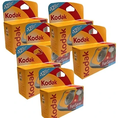 Image of Kodak Fun Saver Single Use Camera (6 Pack) Bundle Items)