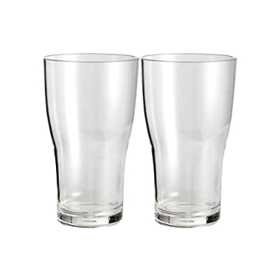 Image of BRUNNER 0830210N.C71 Break Resistant Beer Glasses, Shatterproof, Transparent, Beerglass Pint, Food Grade Polycarbonate V 57 Cl, 2 Pieces