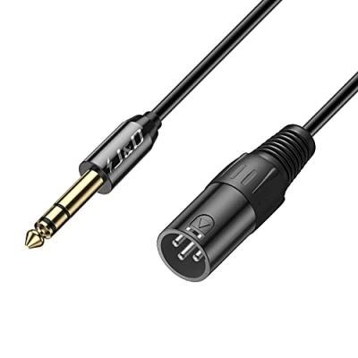 Image of J&amp;D 1/4 to XLR Cable, TRS 6.35mm (1/4 inch) Male Balanced Interconnect 2.7 Meter