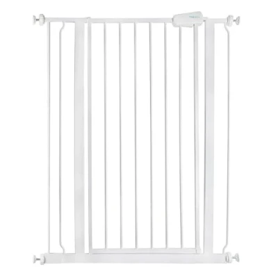 Image of Safetots Extra Tall Metal Safety Gate Pressure Fit, 81.4cm 89cm, White, 104cm in Height, Stair Gate, Baby Easy Installation