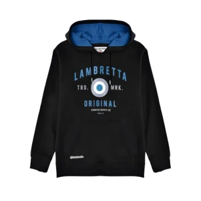 Image of Lambretta Mens Og Hooded Sweatshirt Black M