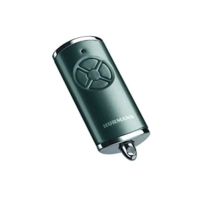 Image of Hörmann Hand held Transmitter HSE 4 BS (Frequency 868 MHz, high Gloss, Garage Door Drive caps, Batteries, Dimensions 28 x 70 14 mm, incl. Keyring) 4511569, Frozen Grey Chrome