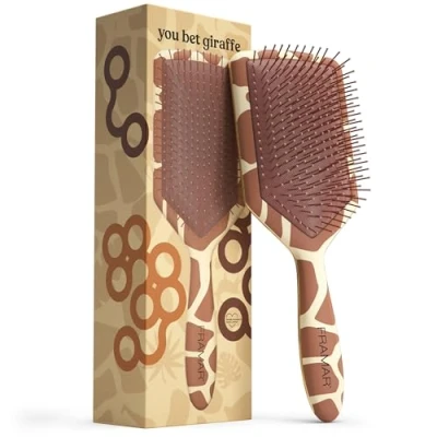 Image of Framar Paddle Brush for Thick Hair Hairbrushes Women, Detangle Curly Detangler, Hair, Wet Detangler Giraffe
