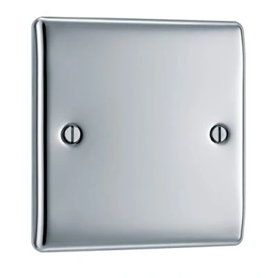 Image of BG Metal Chrome Blank Plate 1 Gang