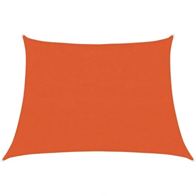 Image of vidaXL Sunshade Sail 160 g/m² Trapezium Orange 4/5x3 m HDPE