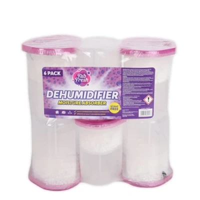 Image of Dehumidifier for Home Damp Kitchen Wardrobe Office Caravan Garage Bathroom Basement Air Purifier (White Box Unscented 500ml, 12 Pack)