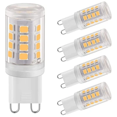 Image of G9 2W LED Light Bulbs Natural White 4000K, Not Dimmable, Equivalent to 28W Halogen Bulb, Corn for Home Lighting, Non Flicker, AC 220 240V,360 Beam Angle, 5 Pack
