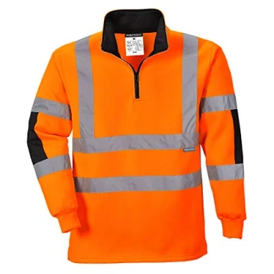 Image of Portwest B308 High Visibility Workwear Xenon Rugby Shirt Orange, 4X Large